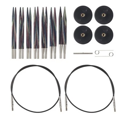 KNIT PICKS Foursquare Majestic Short Interchangeable Knitting Needle Set – Wooden Circular