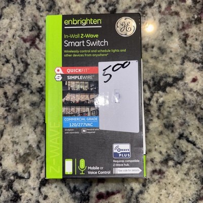 NEW Enbrighten Z-Wave Plus In-Wall Smart  Switch Commercial  White 43074
