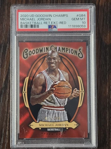 2020 UD Goodwin Champions Michael Jordan Basketball Exclusives Red /249 PSA 10!
