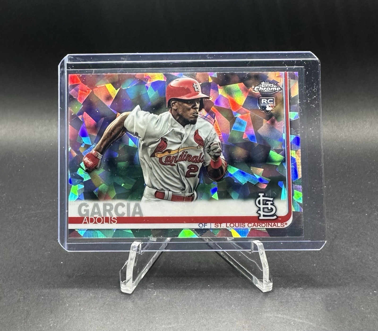 2019 Topps Chrome Sapphire Edition Adolis Garcia #227 (RC) Rangers Cardinals