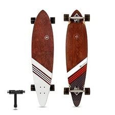 40-inch Pintail Cruiser Longboard Skateboard, Hard Maple Core Long Board Deck