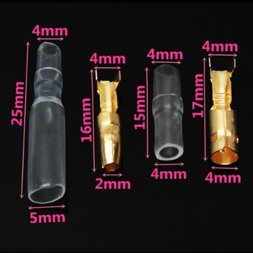 50 Paare 3 9mm männlich weiblich elektrischer Kabeldraht Anschluss Stecker - Photo 16/21