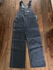 Vintage Dead stock New With Tags BIG MAC Bib Overalls 36x30 Raw Denim Workwear