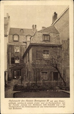 Ak Bonn am Rhein, Hofansicht, Haus Bonngasse 20, Geburtshaus... - 4722956