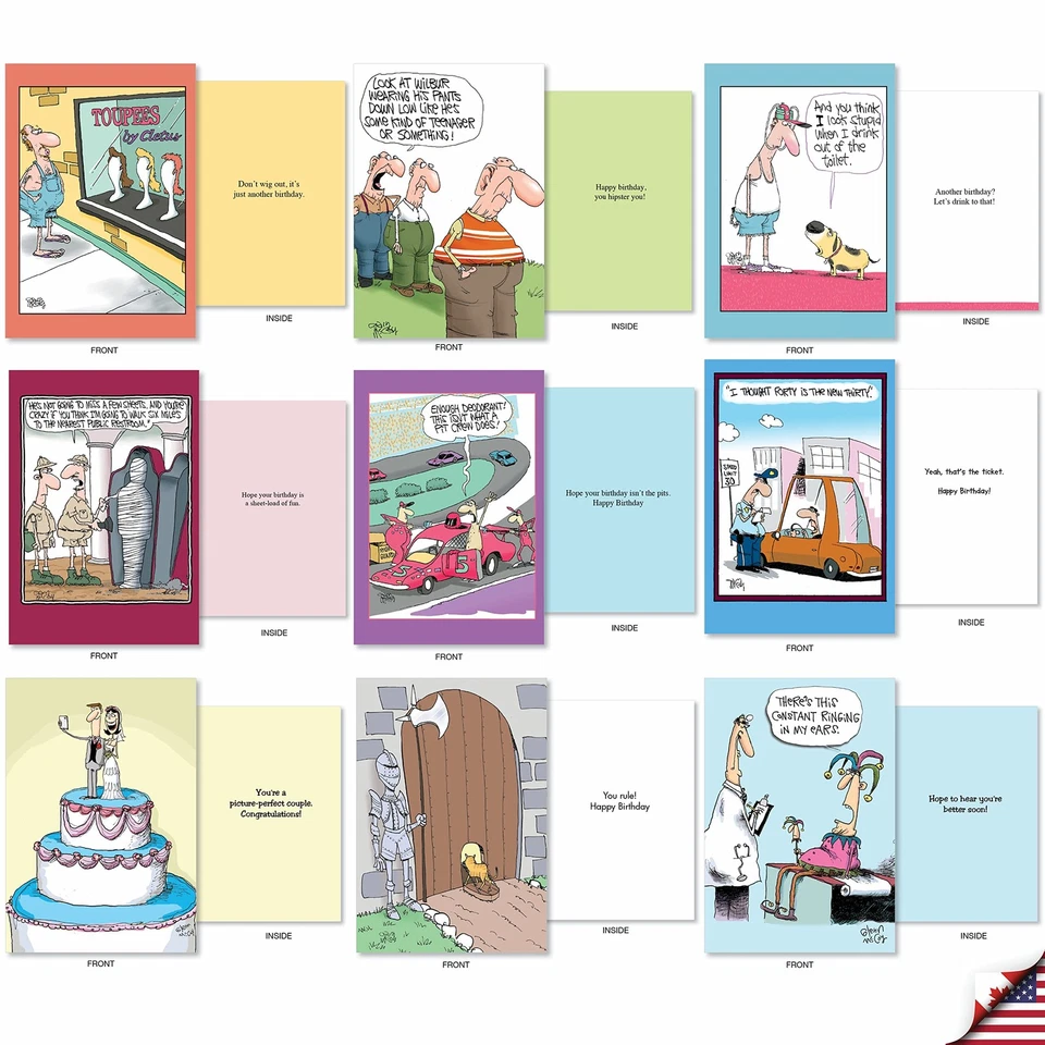 - 36 Assorted Funny Mixed Occasions Greeting Cards Bulk Box Set with Envelope... - Image 4 of 4