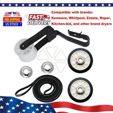 4392065 Dryer Belt Drum Pulley Maintenance Repair Kit fits for Whirlpool Kenmore