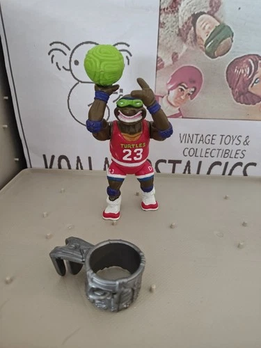 Vintage TMNT Ninja Turtles Figure Slam Dunkin Don 1991 Complete