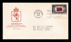 DR JIM STAMPS US COVER NORWAY OVERRUN COUNTRIES FDC SCOTT 911 HF CACHET