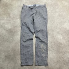 Tommy Hilfiger Chinos Mens 31" Slim Fit Cotton Flag Logo Trousers, Grey