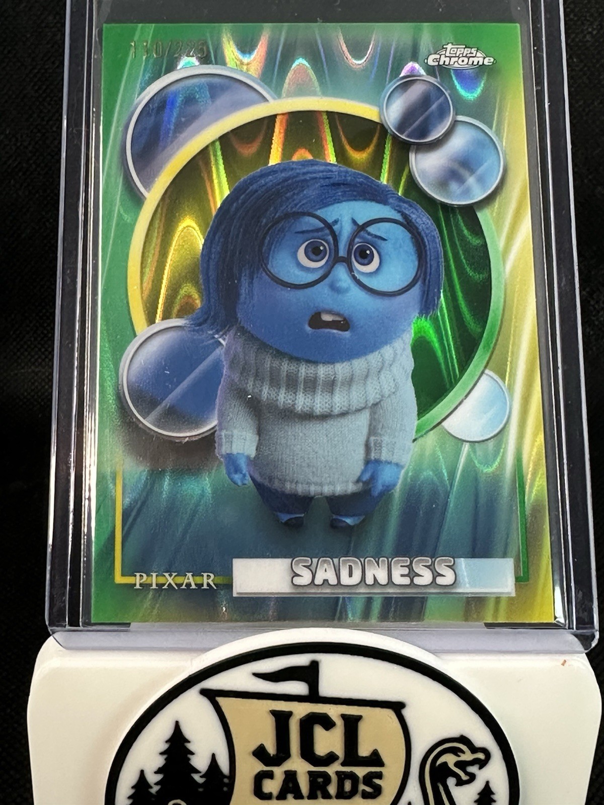 2026 Topps Chrome Disney - Sadness #172 Green Raywave Refractor /225
