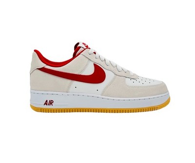 Nike Air Force 1 07 Sand Weiß Rot Varsity Red IB6388-102 Herren Sneaker EU44,5