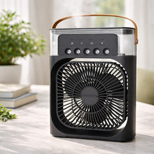 Portable 3 in 1 Fan Air Conditioner Household Small Air Cooler LED Night Lights