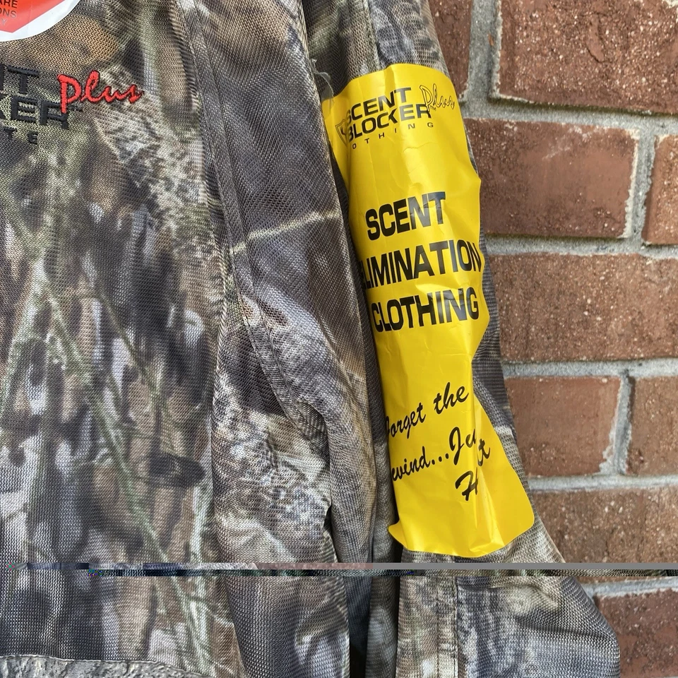 Vintage Scent Blocker Plus Buglite Mossy Oak Camo Jacket XL New With Tags NOS - Image 4 of 4