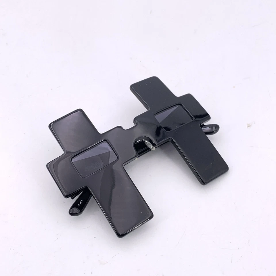 Auténticas gafas de sol Jeremy Scott de Linda Farrow negras JS/Cross/1 140 mm Foto 4 de 4