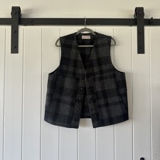 Filson Mackinaw Men's Medium Charcoal Wool Western Vest USA