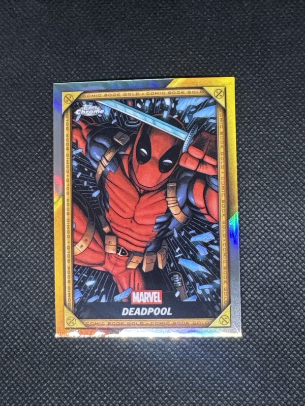 2025 Topps Chrome Deadpool Comic Book Gold Refractor Card CB-1 Seven Slaughters