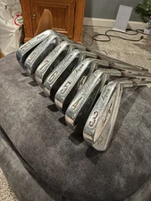 Ben Hogan Apex Forged Irons 3 4 5 6 7 9 E Rare Leather Grips