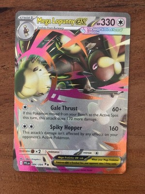 Pokémon TCG Mega Lopunny Ex 084/094 Phantasmal Flames Double Rare NM Card
