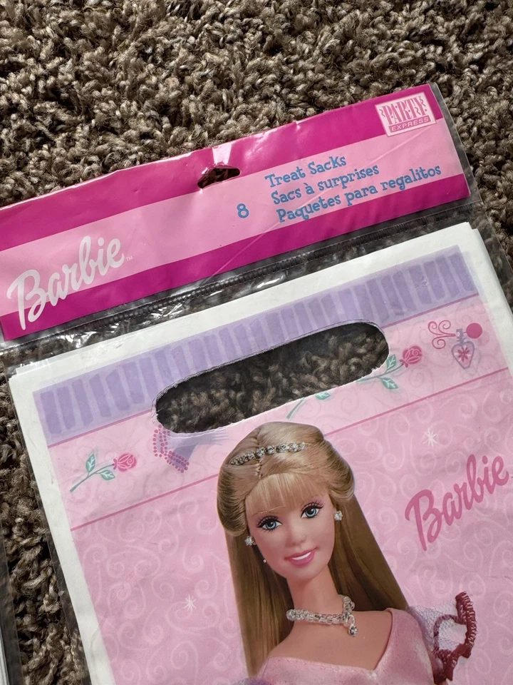 Lote Vintage Antigo Mattel Barbie Sacos de Festa Lote 3 Pacotes Aniversário Ano Novo - Imagem 3 de 4