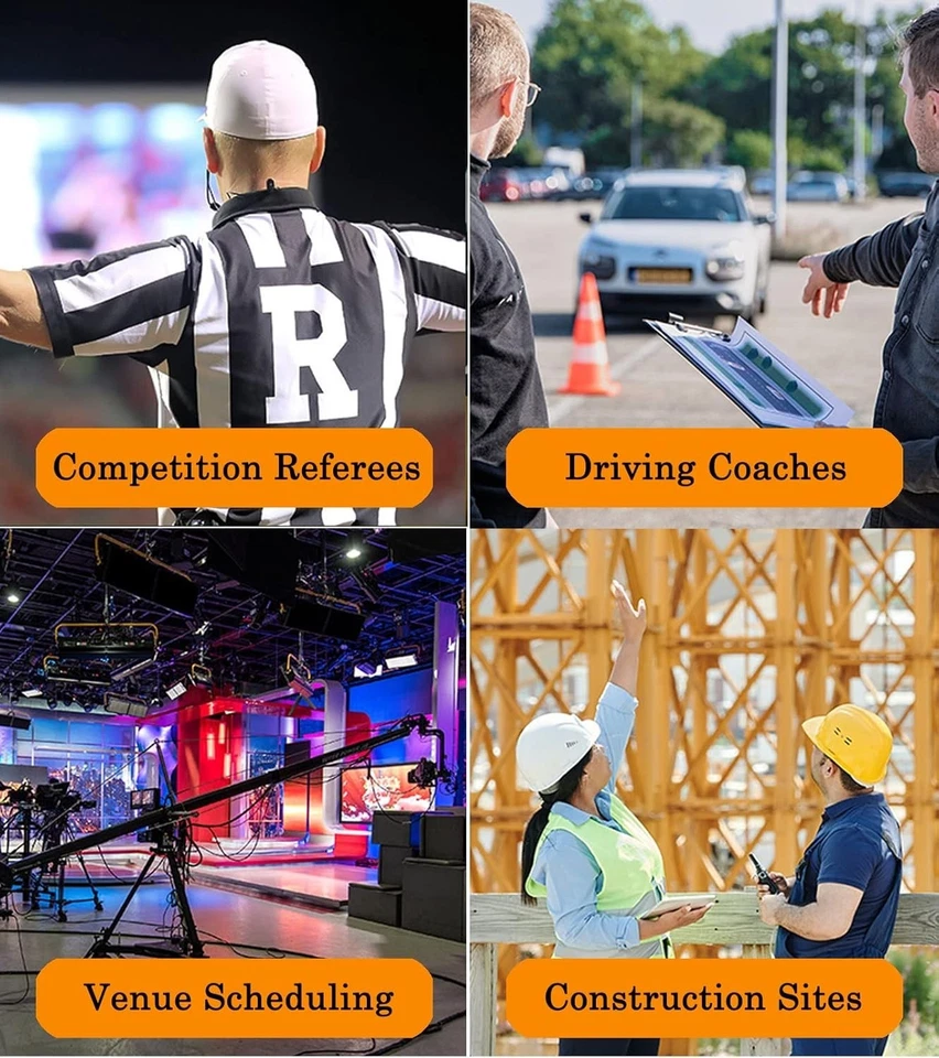 Referee Communication System, Referee Headset Intercom with Earphone for Socc... - Image 4 of 4