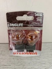 2-pk Sylvania Longlife 3457A Auto Mini Bulbs AMBER *Open *3 AVAILABLE*