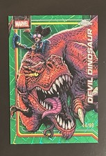 2026 Topps Chrome Marvel Comics Hulk Green Lazer 44/99 #110 Devil Dinosaur