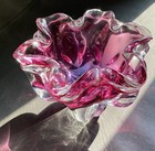 1960s Josef Hospodka,  Chribska Glassworks Ftd Cranberry Art Glass Bowl Exc 8” — photo 8