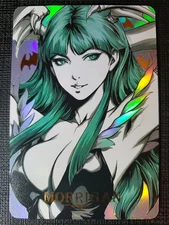 Morrigan Darkstalkers Goddess Anime Waifu Holo Foil Art Card ACG Carddass Sexy