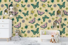 3D Insect Butterfly Pattern Self-adhesive RemoveHable Wallpaper Wall Mural 80