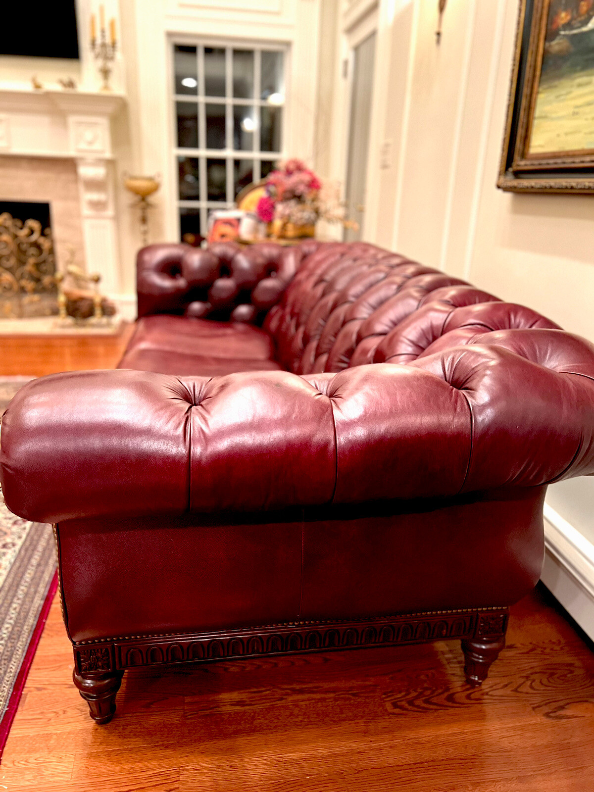 Hancock Moore Beautiful Tufted Leather Sofa eBay