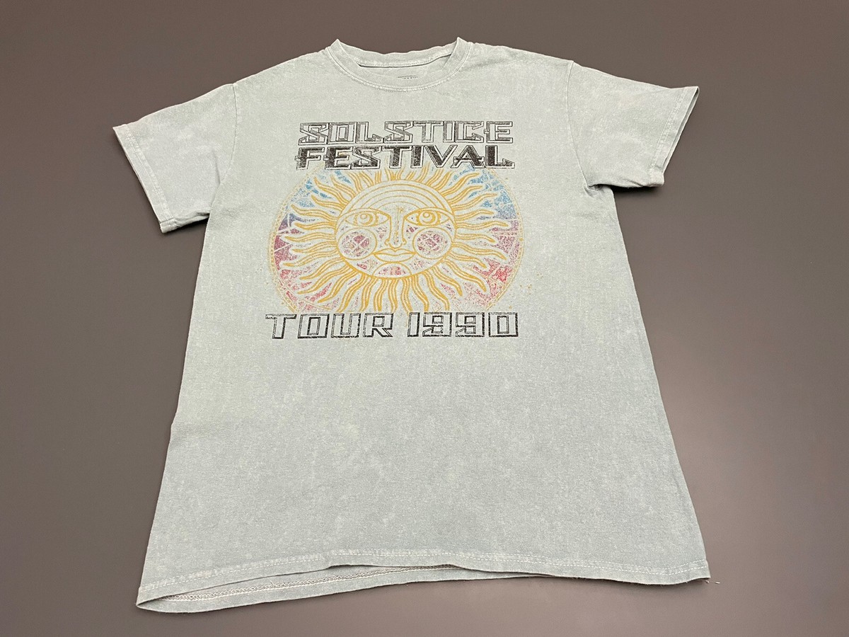 Solstice Festival Tour 1990 Cropped Retro Graphic T Shirt