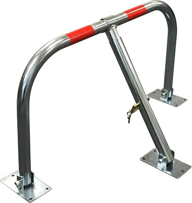 3 Legged Folding Security Caravan Parking Barrier Post With Padlock & 3 Keys