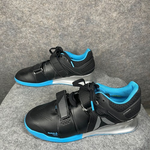 Reebok Legacy Lifter II Weightlifting Shoes Black/Blue DV6224 Mens Size 8.5 - Picture 2 of 9