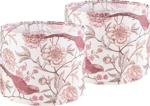 Transitional Floral Printing Lampshade Set - Fits Table & Floor Lamps, 2pcs - Picture 3 of 11