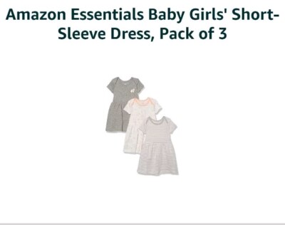 Amazon Essentials Infant Girls 3pk  Dresses Preemie 