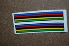 World Champion stripes X 2 foil decals , stickers 18X100mm