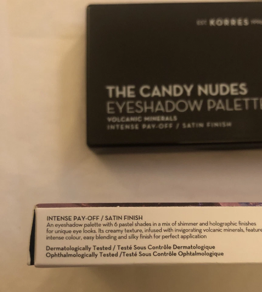 Палитра пастельных теней для век Korres The Candy Nudes 6 панелей вулканические минералы 6 г новые в коробке - Изображение 4 из 4