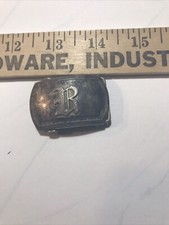 Vtg Metal Belt Buckle Letter