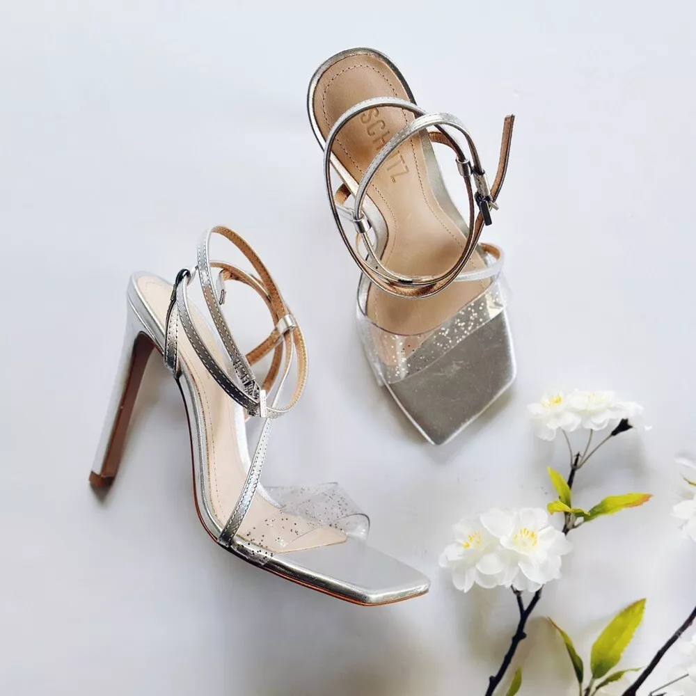 Schutz metallic sandals clearance