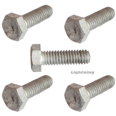 5/16-18 x 1'' Hex Bolts Hot Dip Galvanized Cap Screws and Nuts Quantity 100