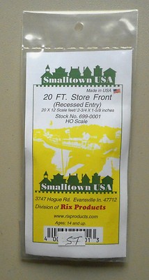 20'' STORE FRONT RECESSED ENTRY HO 1:87 SCALE LAYOUT DIORAMA PIKESTUFF RIX ST-1