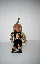 Joe Spencer's Gathered Traditions Parnell Pumpkin Figurine FGS73350 NWT