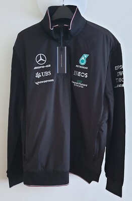 MERCEDES AMG PETRONAS F1 TOMMY HILFIGER HERREN MIX MEDIA PULLOVER *TEAM ISSUE* NEU MIT ETIKETT
