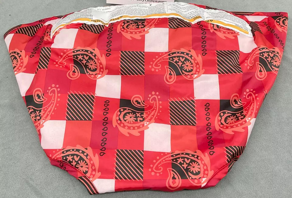 Evenflo ExerSaucer Playful Pastures peça de reposição assento de tecido bandana vermelha - Imagem 2 de 4