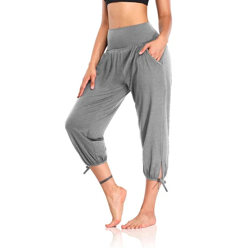 Summer Women's Capri Pants Casual Stretch Cropped Joggers Loose Trousers Fashion - Picture 38 of 44
