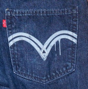 authentic denim high rise straight leg jeans for men