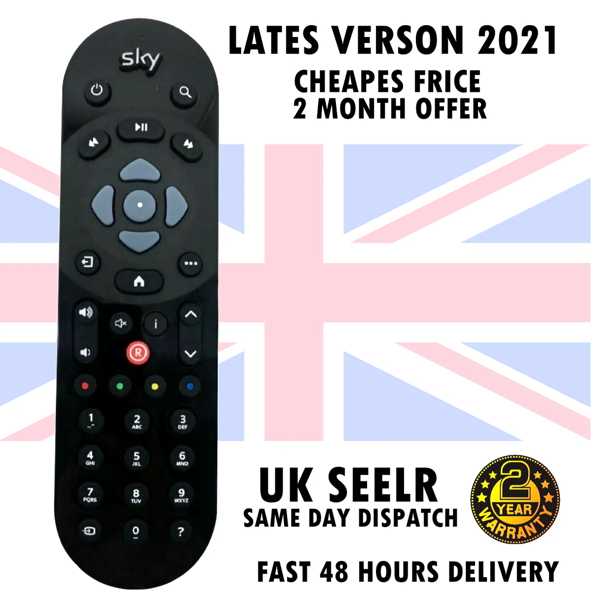 SKY Q REMOTE REPLACEMENT INFRARED TV REMOTE CONTROL BOX UK SELLER