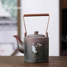 400ml Japanese Coarse Pottery Tea Pot Retro Teapot Ceramic Kung Fu Kettle