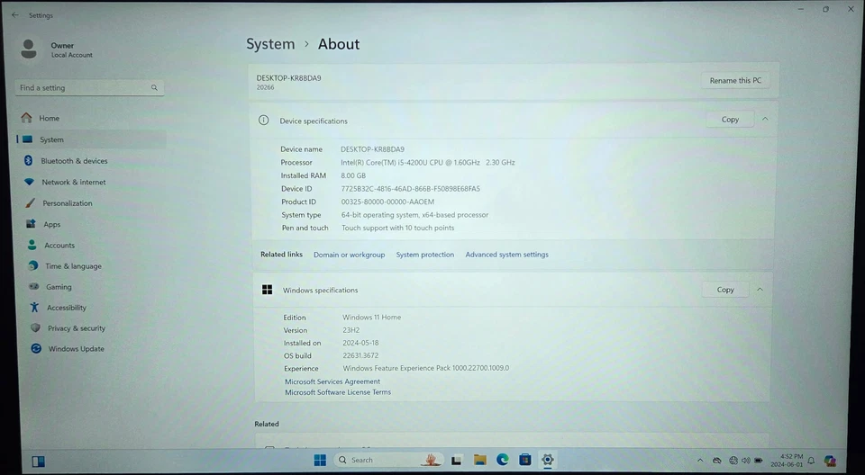 Lenovo Yoga 2 Pro 13.3" Notebook Laptop i5-4200U 1.60GHz 8GB 256GB Win 11 Touch - Image 4 of 4