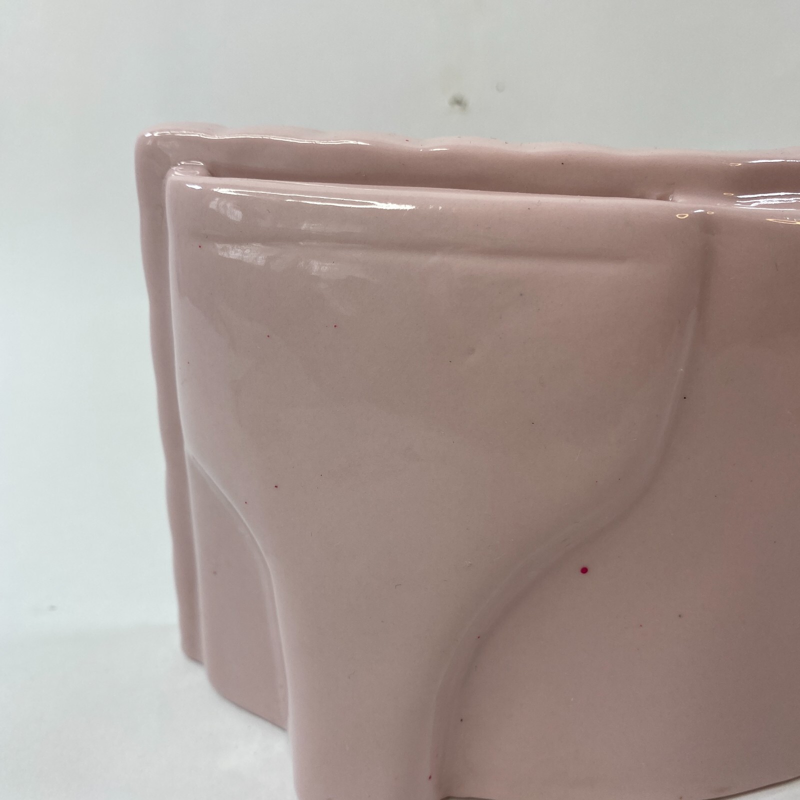 Baby Picture Frame ABC Vintage Ceramic Baby Booties Boots Nursery Pink Girl 4"